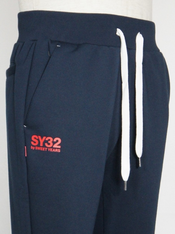 SY32 by SWEET YEARS��SHIELD LOGO SWEAT PANTS��NAVY