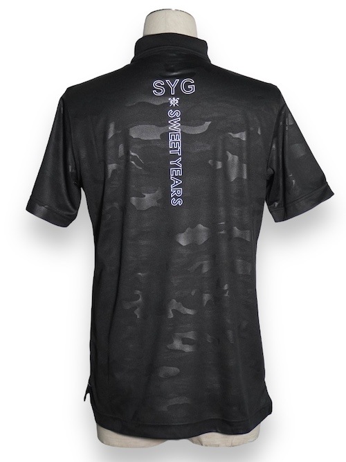 �ݥ������ CAMO EMBOSS COLLAR SHIRTS BLACK SY32 by SWEET YEARS GOLF �����磻�����ƥ��ȥ��Х����������ȥ��䡼�������
