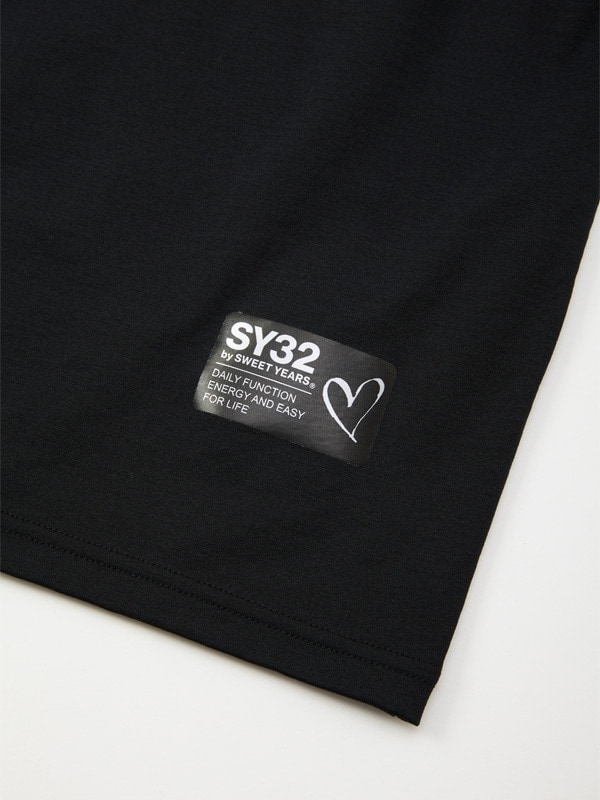 HEART PATTERN BOX LOGO L/S TEE BLACK SY32 by SWEET YEARS �����磻�����ƥ��ȥ��Х����������ȥ��䡼��