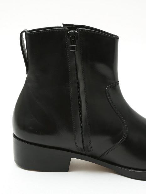 5351POUR LES HOMMES ミリタリーハーフブーツ　サイズ27cm サイドゴア ジップブーツ 5351POUR LES HOMMES 5351プール・オム