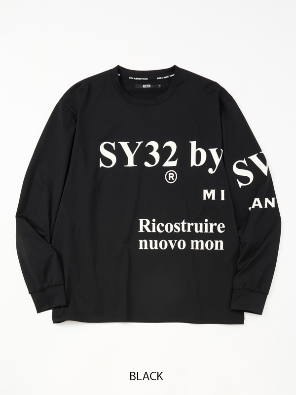 10%OFF NEW SEPARATE GRAPHIC L/S TEE  BLACK SY32 by SWEET YEARS �����磻�����ƥ��ȥ��Х����������ȥ��䡼��