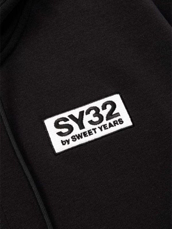 Ⱦµ�ա��ǥ��� BASIC BOX LOGO S/S ZIP HOODIE BLACK SY32 by SWEET YEARS �����磻�����ƥ��ȥ��Х����������ȥ��䡼��