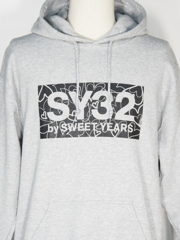 SY32 by SWEET YEARS��HEART BOX LOGO P/O HOODIE-10056J��GRAY / SY32 by SWEET YEARS/�����磻�����ƥ����ȥ����Х������������ȥ��䡼�������:14,300��