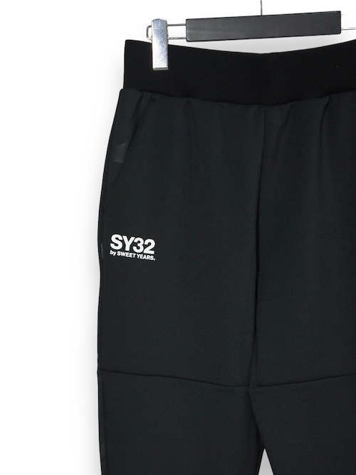 ���祬���ѥ�� DOUBLE KNIT EMBOSS CAMO SHIELD LOGO PANTS BLACK��WHITE SY32 by SWEET YEARS �����磻�����ƥ����ȥ��Х����������ȥ��䡼��