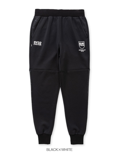 ���祬���ѥ�� DOUBLE KNIT EMBOSS CAMO SHIELD LOGO PANTS BLACK��WHITE SY32 by SWEET YEARS �����磻�����ƥ����ȥ��Х����������ȥ��䡼��