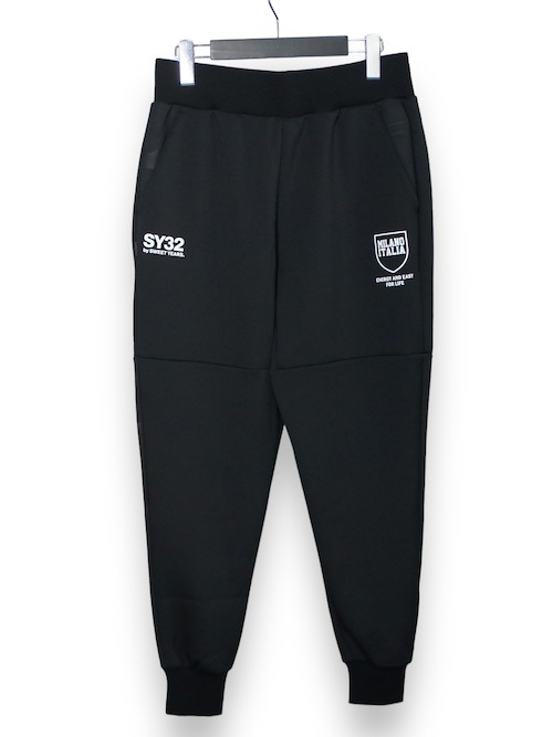 ���祬���ѥ�� DOUBLE KNIT EMBOSS CAMO SHIELD LOGO PANTS BLACK��WHITE SY32 by SWEET YEARS �����磻�����ƥ����ȥ��Х����������ȥ��䡼��