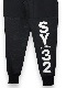 ���祬���ѥ�� DOUBLE KNIT EMBOSS CAMO SHIELD LOGO PANTS BLACK��WHITE SY32 by SWEET YEARS �����磻�����ƥ����ȥ��Х����������ȥ��䡼��