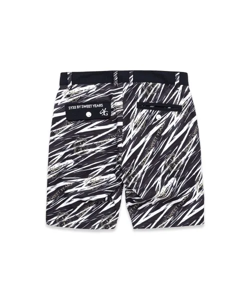 硼ȥѥ DRY STRETCH CHIDORI GRAPHIC SHORTS BLACK SY32 by SWEET YEARS GOLF 磻ƥȥХȥ䡼