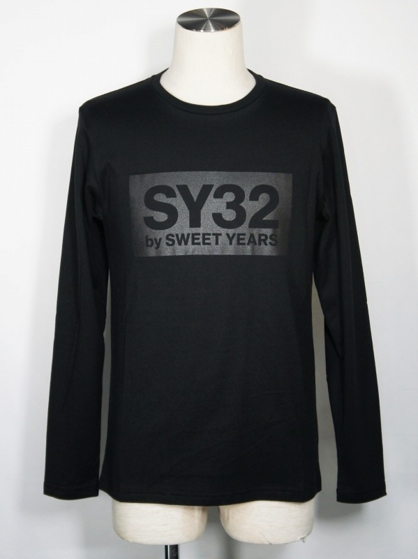 ĹµT����� BOX LOGO L/S TEE BLACK��BLACK SY32 by SWEET YEARS