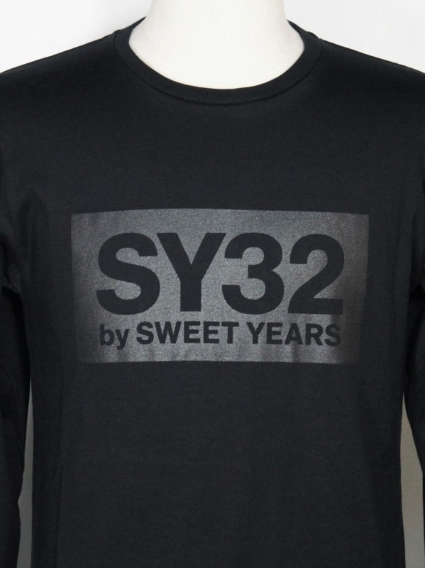 ĹµT����� BOX LOGO L/S TEE BLACK��BLACK SY32 by SWEET YEARS