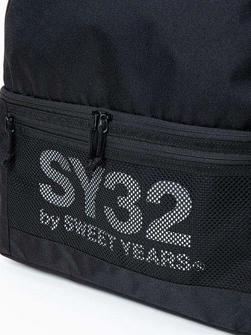 SY32 by SWEET YEARS��MESH LOGO FIELD BACKPACK��BLACK