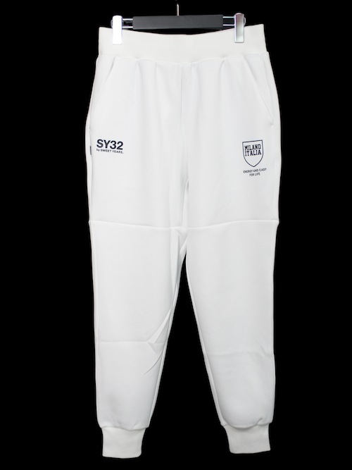���祬���ѥ�� DOUBLE KNIT EMBOSS CAMO SHIELD LOGO PANTS WHITE SY32 by SWEET YEARS �����磻�����ƥ����ȥ��Х����������ȥ��䡼��