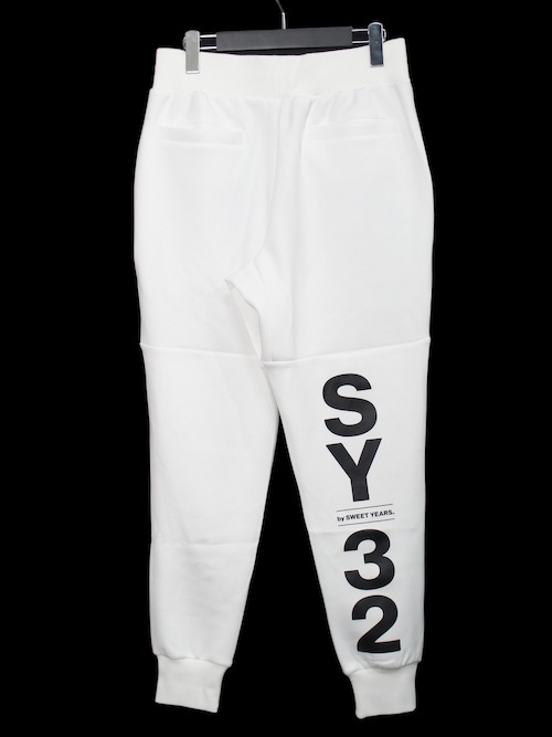 ���祬���ѥ�� DOUBLE KNIT EMBOSS CAMO SHIELD LOGO PANTS WHITE SY32 by SWEET YEARS �����磻�����ƥ����ȥ��Х����������ȥ��䡼��