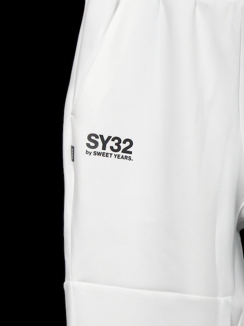 ���祬���ѥ�� DOUBLE KNIT EMBOSS CAMO SHIELD LOGO PANTS WHITE SY32 by SWEET YEARS �����磻�����ƥ����ȥ��Х����������ȥ��䡼��