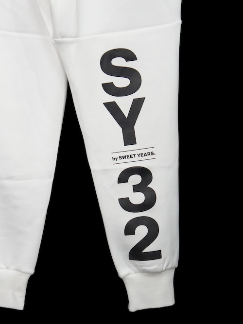 ���祬���ѥ�� DOUBLE KNIT EMBOSS CAMO SHIELD LOGO PANTS WHITE SY32 by SWEET YEARS �����磻�����ƥ����ȥ��Х����������ȥ��䡼��