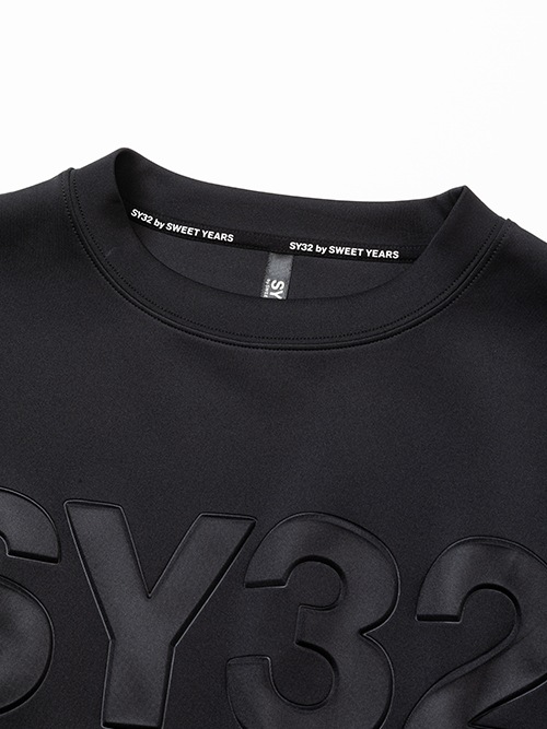 T����� DOUBLE KNIT EMBOSS LOGO TEE BLACK SY32 by SWEET YEARS �����磻�����ƥ��ȥ��Х����������ȥ��䡼��