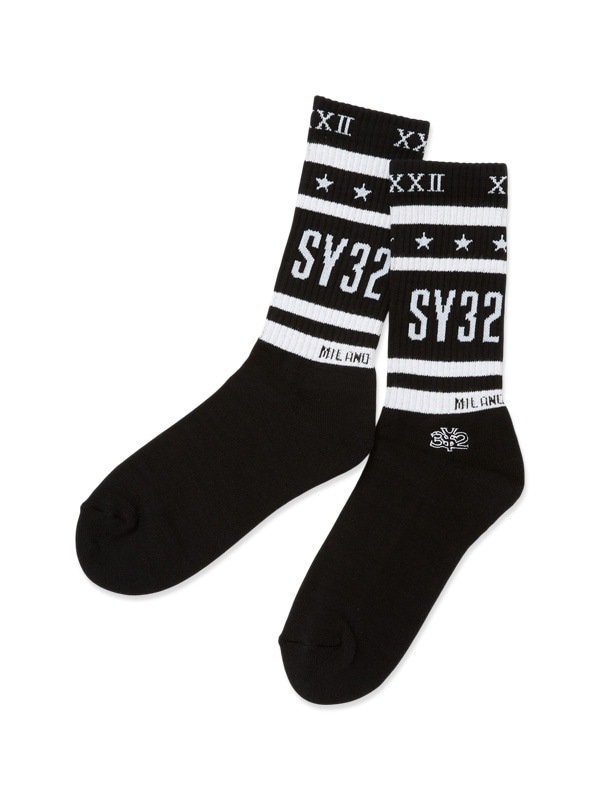 ���å��� HIGH SOCKS(LOGO) BLACK SY32 by SWEET YEARS �����磻�����ƥ��ȥ��Х����������ȥ��䡼��