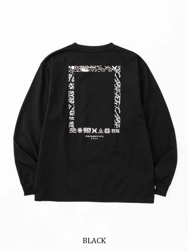 ĹµT����� 32 BACK PRINT L/S TEE BLACK SY32 by SWEET YEARS �����磻�����ƥ��ȥ��Х����������ȥ��䡼��