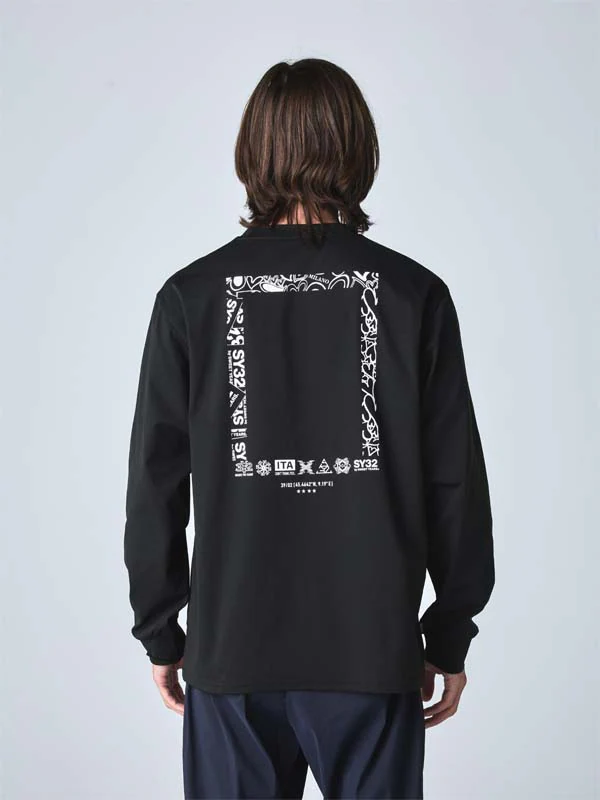 ĹµT����� 32 BACK PRINT L/S TEE BLACK SY32 by SWEET YEARS �����磻�����ƥ��ȥ��Х����������ȥ��䡼��