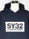 SY32 by SWEET YEARS��BOX LOGO BIG SILHOUETTE HOODIE��NAVY