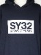 SY32 by SWEET YEARS��BOX LOGO BIG SILHOUETTE HOODIE��NAVY