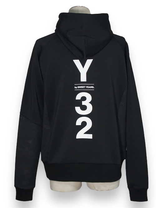 PO�ա��ǥ��� DOUBLE KNIT EMBOSS CAMO SHIELD LOGOP/O HOODIE BLACK��WHITE SY32 by SWEET YEARS �����磻�����ƥ��ȥ��Х����������ȥ��䡼��