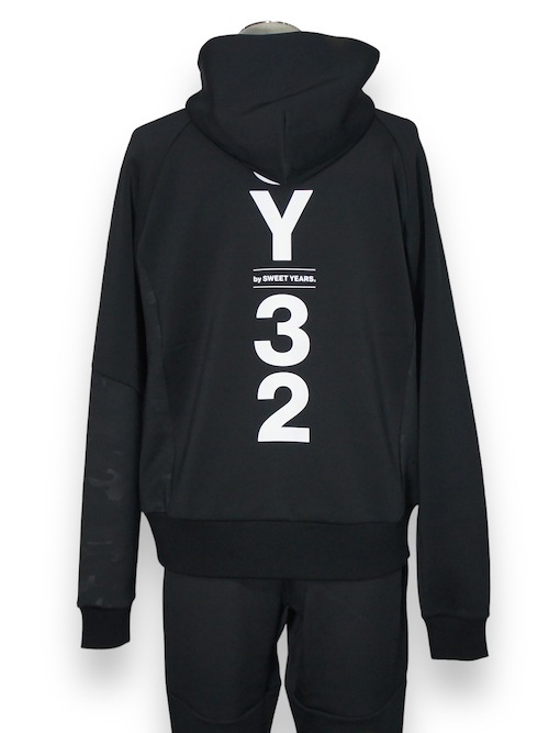 PO�ա��ǥ��� DOUBLE KNIT EMBOSS CAMO SHIELD LOGOP/O HOODIE BLACK��WHITE SY32 by SWEET YEARS �����磻�����ƥ��ȥ��Х����������ȥ��䡼��