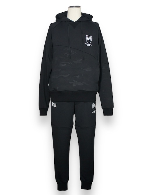 PO�ա��ǥ��� DOUBLE KNIT EMBOSS CAMO SHIELD LOGOP/O HOODIE BLACK��WHITE SY32 by SWEET YEARS �����磻�����ƥ��ȥ��Х����������ȥ��䡼��