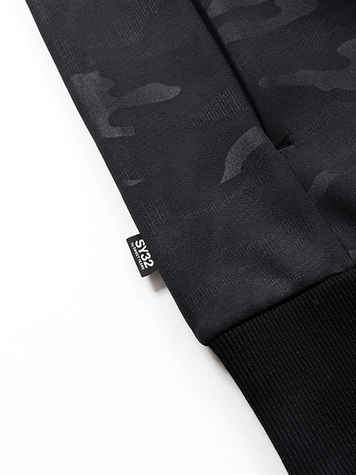 PO�ա��ǥ��� DOUBLE KNIT EMBOSS CAMO SHIELD LOGOP/O HOODIE BLACK��WHITE SY32 by SWEET YEARS �����磻�����ƥ��ȥ��Х����������ȥ��䡼��