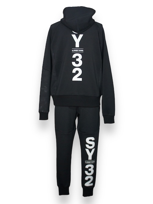 PO�ա��ǥ��� DOUBLE KNIT EMBOSS CAMO SHIELD LOGOP/O HOODIE BLACK��WHITE SY32 by SWEET YEARS �����磻�����ƥ��ȥ��Х����������ȥ��䡼��
