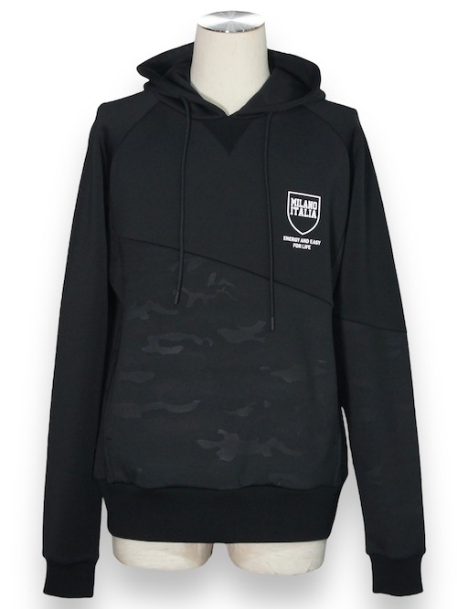 PO�ա��ǥ��� DOUBLE KNIT EMBOSS CAMO SHIELD LOGOP/O HOODIE BLACK��WHITE SY32 by SWEET YEARS �����磻�����ƥ��ȥ��Х����������ȥ��䡼��