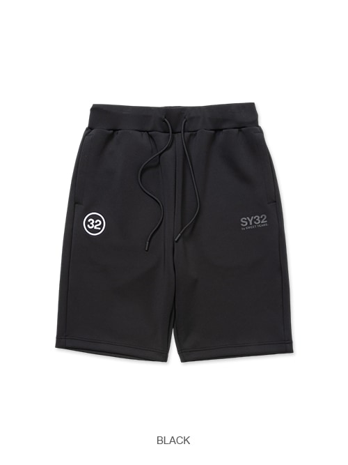 ���硼�ȥѥ�� DOUBLE KNIT EMBROIDERY LOGO SHORT PANTS BLACK SY32 by SWEET YEARS �����磻�����ƥ����ȥ��Х����������ȥ��䡼��