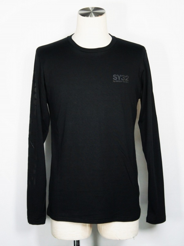 SY32 by SWEET YEARS��ARM LOGO L/S TEE��BLACK��BLACK�ڥ����磻�����ƥ��ȥ��Х����������ȥ��䡼��������T���֥�å��ߥ֥�å���