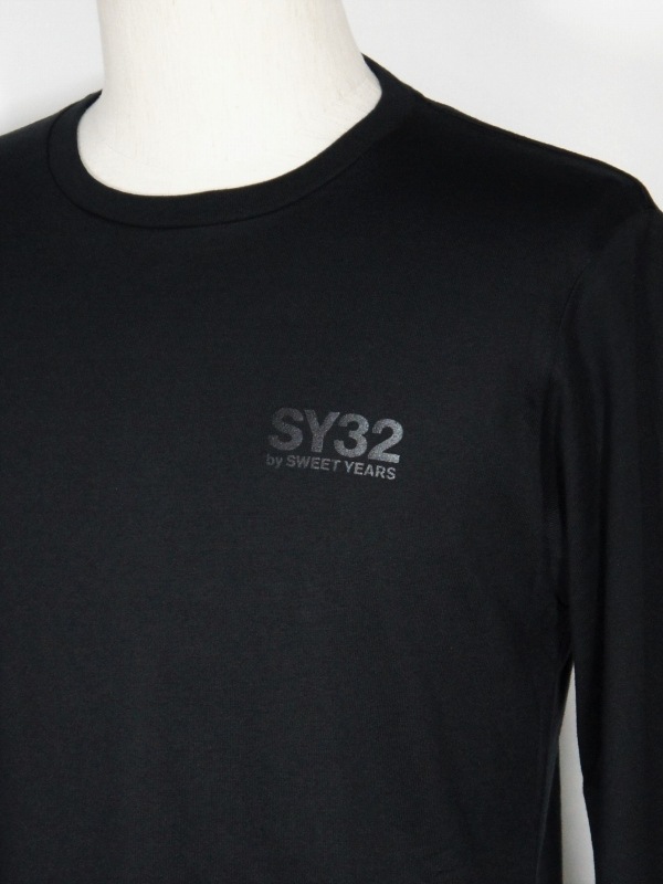 SY32 by SWEET YEARS��ARM LOGO L/S TEE��BLACK��BLACK�ڥ����磻�����ƥ��ȥ��Х����������ȥ��䡼��������T���֥�å��ߥ֥�å���