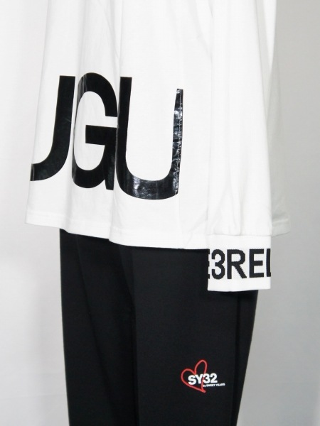 1PIU1UGUALE3 RELAX�֥磻�ɥͥå�����ĹµT����ġ�WHITE�ڥ��Υԥ����Υ���������ȥ� ���å�����