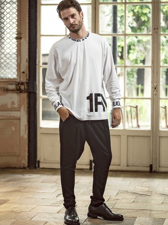 1PIU1UGUALE3 RELAX�֥磻�ɥͥå�����ĹµT����ġ�WHITE�ڥ��Υԥ����Υ���������ȥ� ���å�����