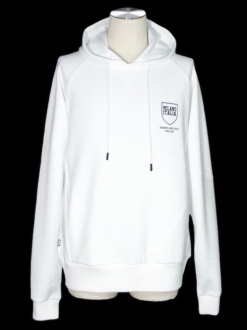 PO�ա��ǥ��� DOUBLE KNIT EMBOSS CAMO SHIELD LOGOP/O HOODIE WHITE SY32 by SWEET YEARS �����磻�����ƥ��ȥ��Х����������ȥ��䡼��