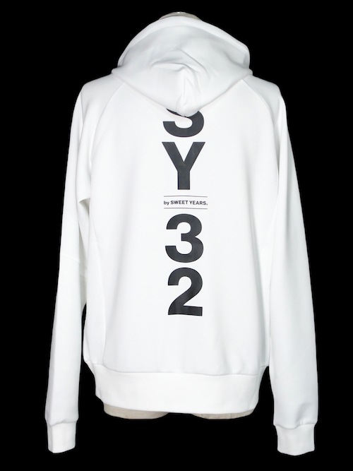 PO�ա��ǥ��� DOUBLE KNIT EMBOSS CAMO SHIELD LOGOP/O HOODIE WHITE SY32 by SWEET YEARS �����磻�����ƥ��ȥ��Х����������ȥ��䡼��