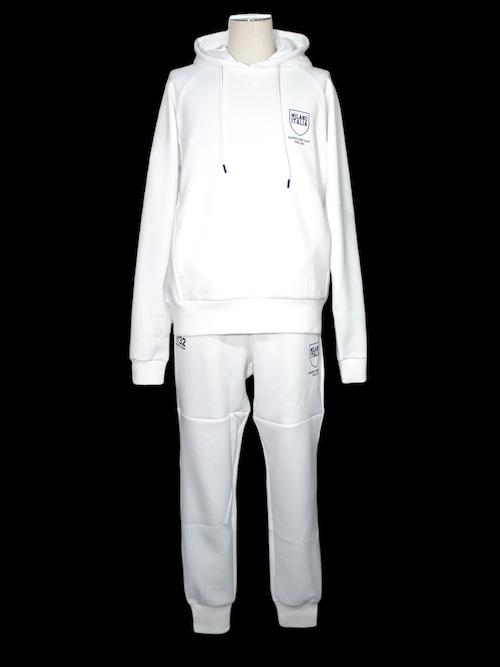 PO�ա��ǥ��� DOUBLE KNIT EMBOSS CAMO SHIELD LOGOP/O HOODIE WHITE SY32 by SWEET YEARS �����磻�����ƥ��ȥ��Х����������ȥ��䡼��