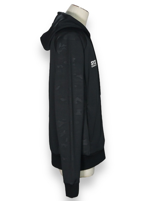 ZIP�ա��ǥ��� DOUBLE KNIT EMBOSS CAMO SHIELD LOGO ZIP HOODIE BLACK��WHITE SY32 by SWEET YEARS �����磻�����ƥ��ȥ��Х����������ȥ��䡼��