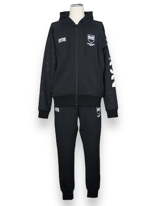 ZIP�ա��ǥ��� DOUBLE KNIT EMBOSS CAMO SHIELD LOGO ZIP HOODIE BLACK��WHITE SY32 by SWEET YEARS �����磻�����ƥ��ȥ��Х����������ȥ��䡼��