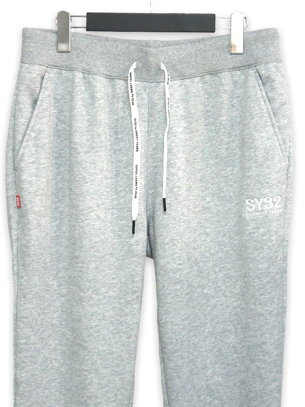 SY32 by SWEET YEARS��BASIC SWEAT ZIP PANTS��GRAY
