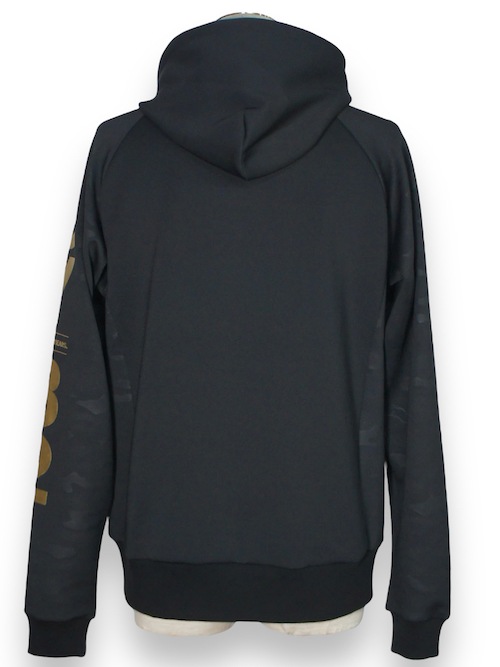 ZIP�ա��ǥ��� DOUBLE KNIT EMBOSS CAMO SHIELD LOGO ZIP HOODIE BLACK��GOLD SY32 by SWEET YEARS �����磻�����ƥ��ȥ��Х����������ȥ��䡼��