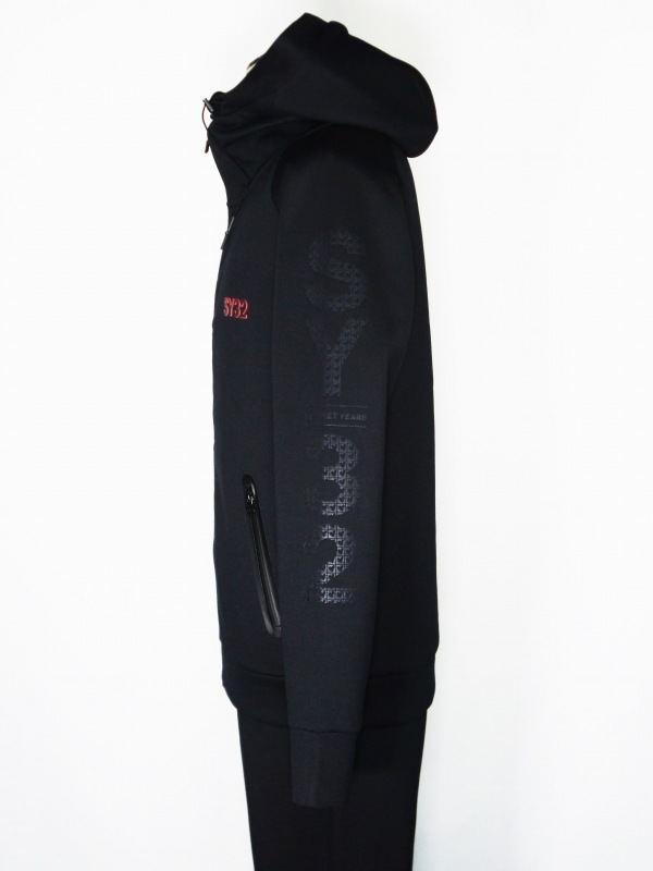 SY32 by SWEET YEARS��DOUBLE KNIT EMBOSS HOODIE-10807��BLACK ���:19,800��