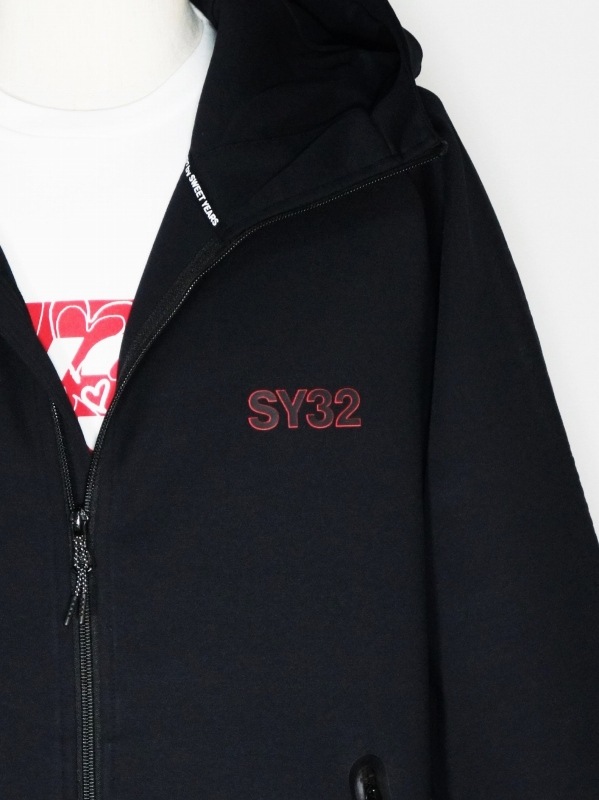 SY32 by SWEET YEARS��DOUBLE KNIT EMBOSS HOODIE-10807��BLACK ���:19,800��