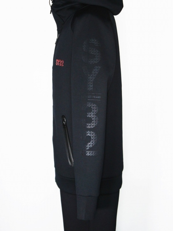 SY32 by SWEET YEARS��DOUBLE KNIT EMBOSS HOODIE-10807��BLACK ���:19,800��