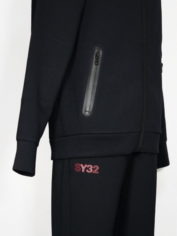SY32 by SWEET YEARS��DOUBLE KNIT EMBOSS HOODIE-10807��BLACK ���:19,800��