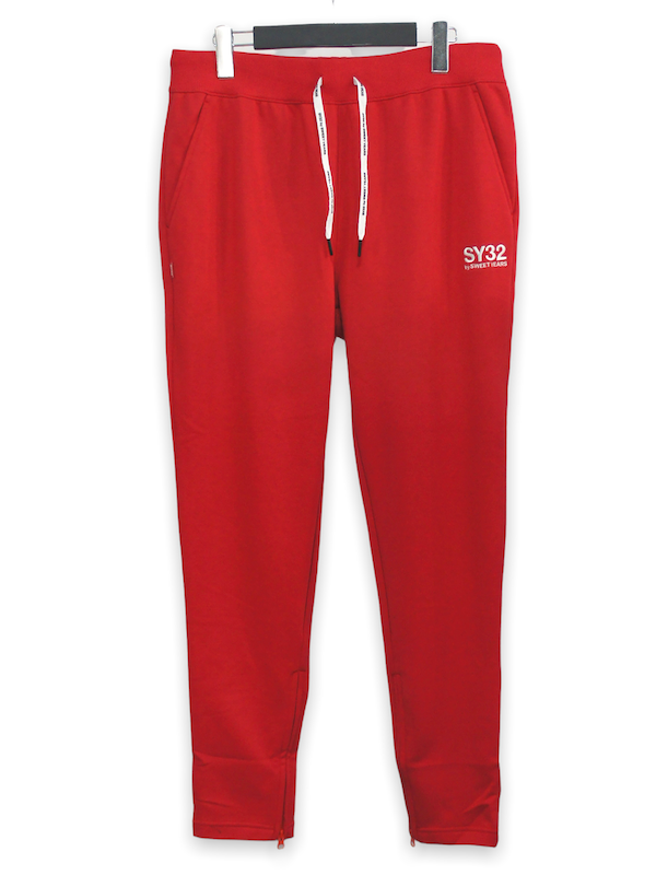 30%OFF SY32 by SWEET YEARS��BASIC SWEAT ZIP PANTS��RED