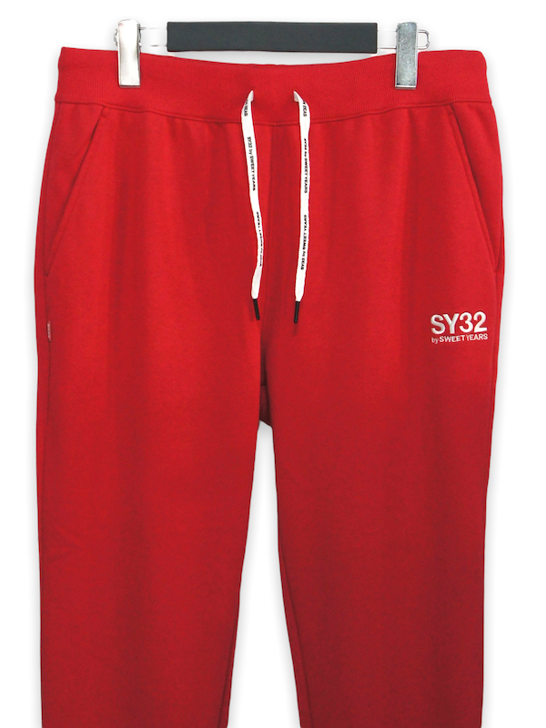 30%OFF SY32 by SWEET YEARS��BASIC SWEAT ZIP PANTS��RED