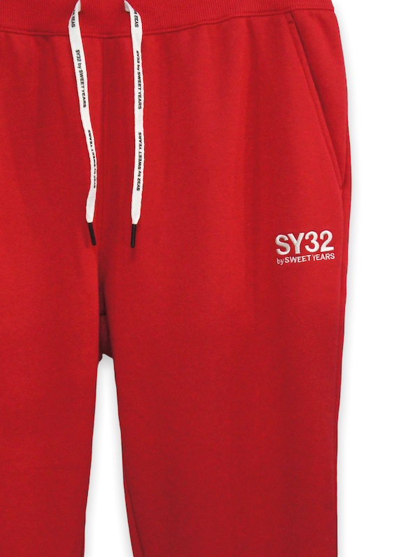 30%OFF SY32 by SWEET YEARS��BASIC SWEAT ZIP PANTS��RED